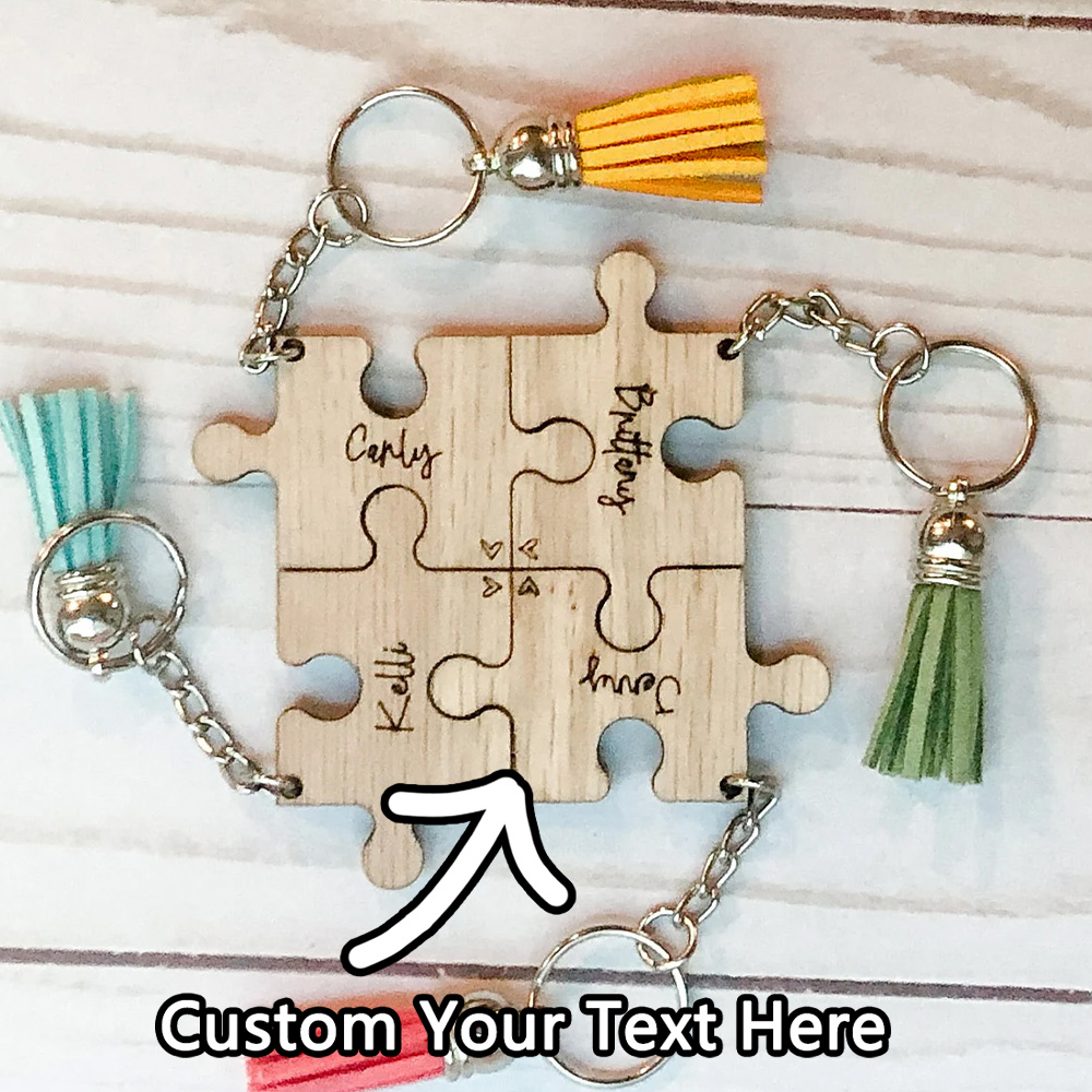 Woodworking Jobs - Custom Keychain - Personalized PMMA Puzzle