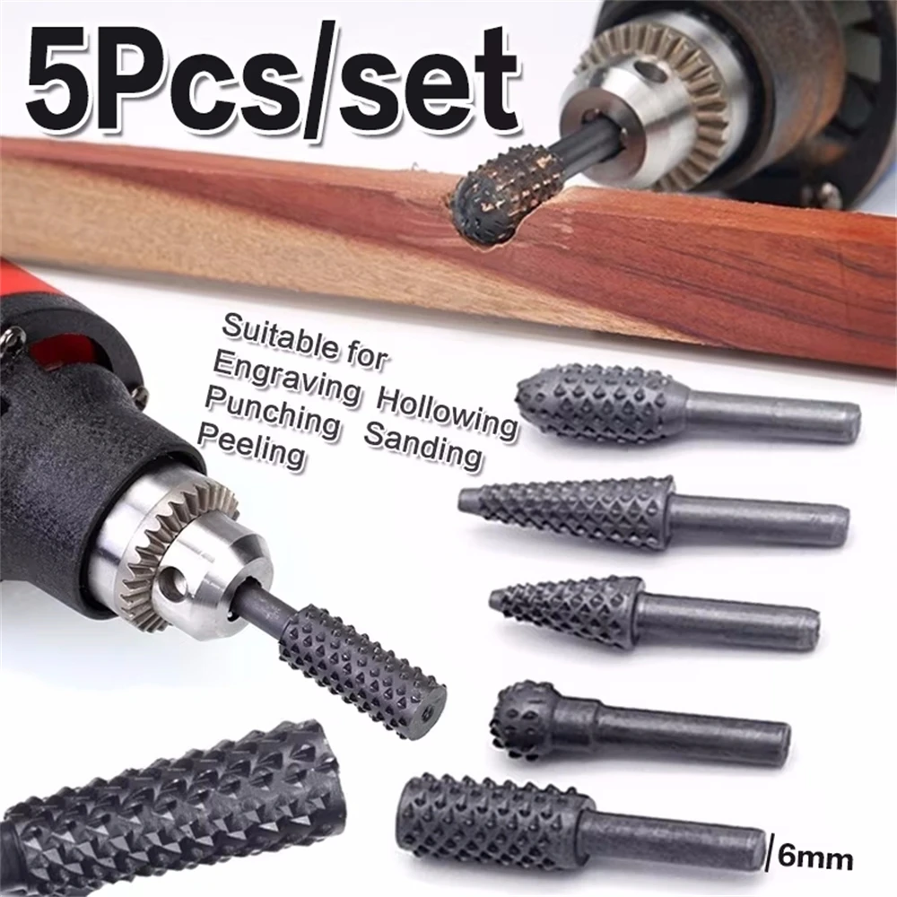Woodworking Files And Rasps - 5PCS Rotary Craft Files Rotary Rasp