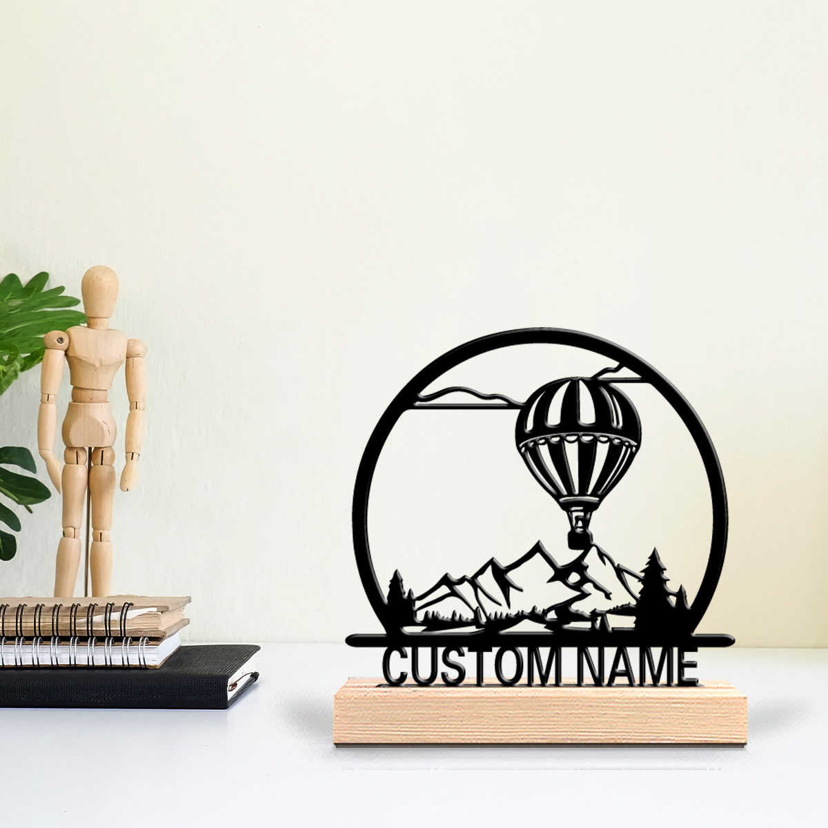 Woodworking Diy Projects - 1pc Hot air balloon Customized Name