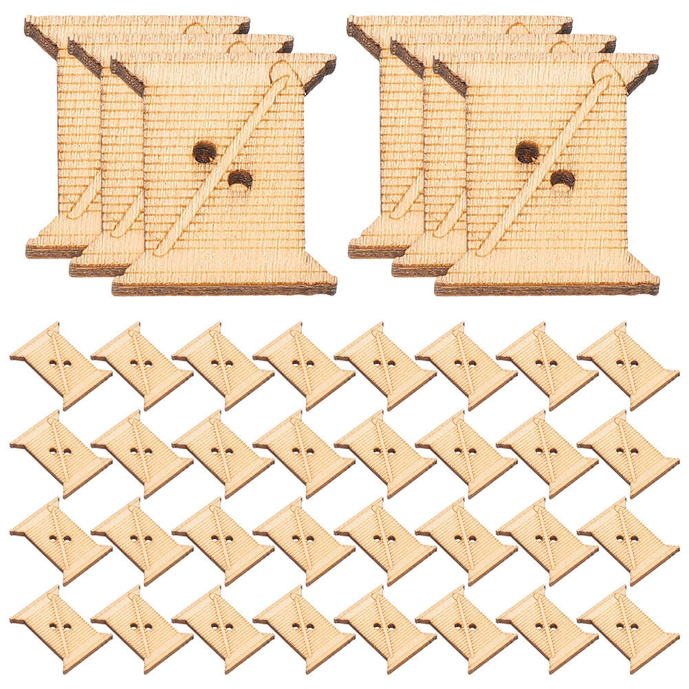Woodworking Diy Projects - 100Pcs Wooden Embroidery Floss Bobbins Thread