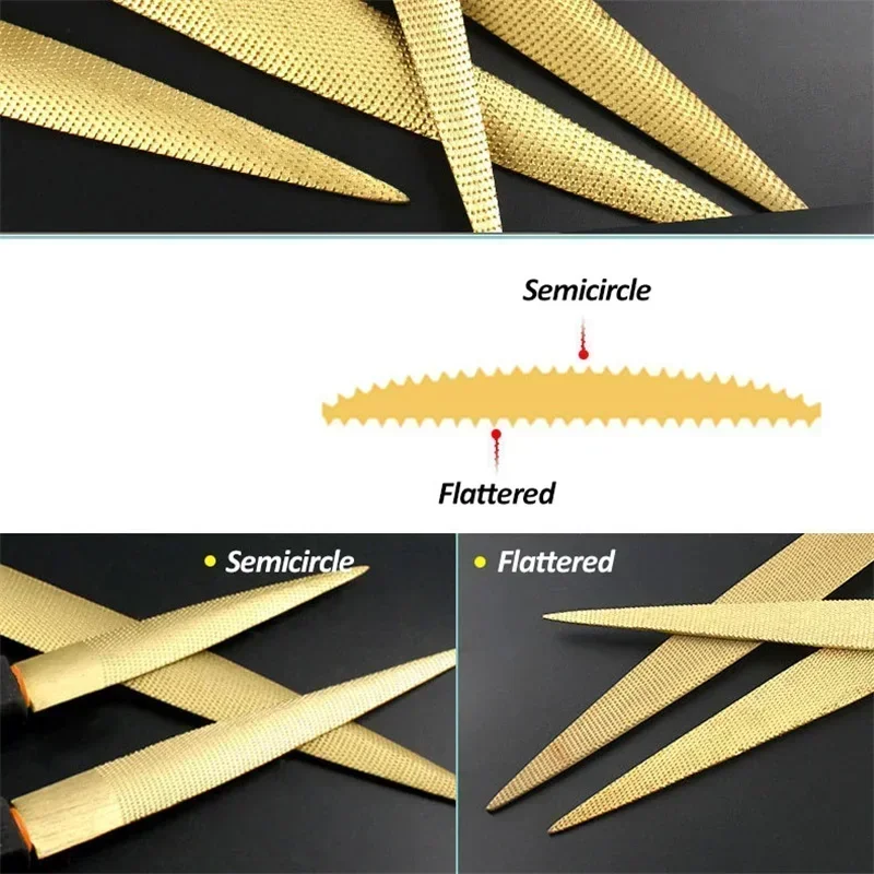 1PC Golden Tapered Rasp Wood F - Woodworking Files And Rasps ulasan dan harga