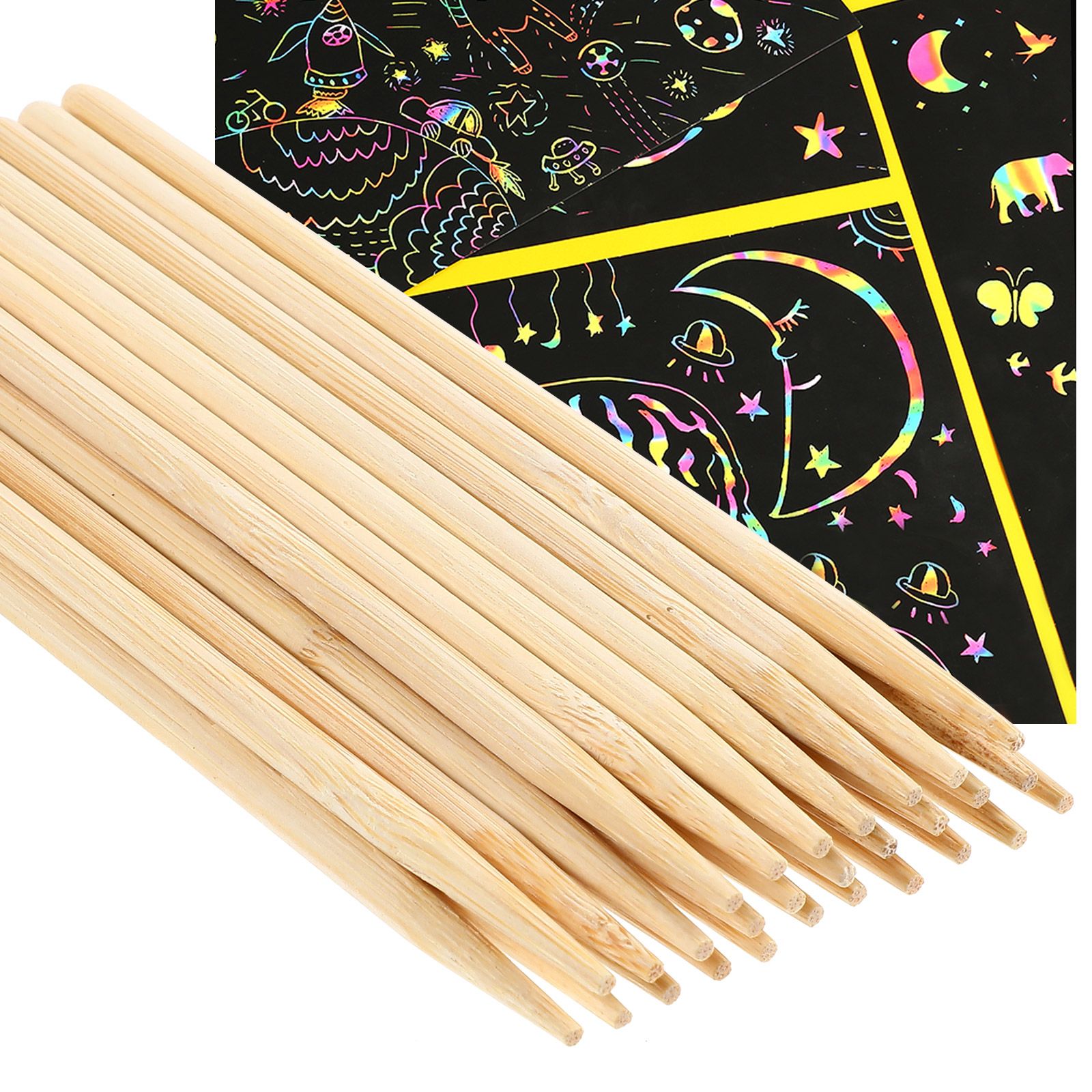30pcs Scratch Bamboo Pens Wax  - Woodworking Diy Projects ulasan dan harga