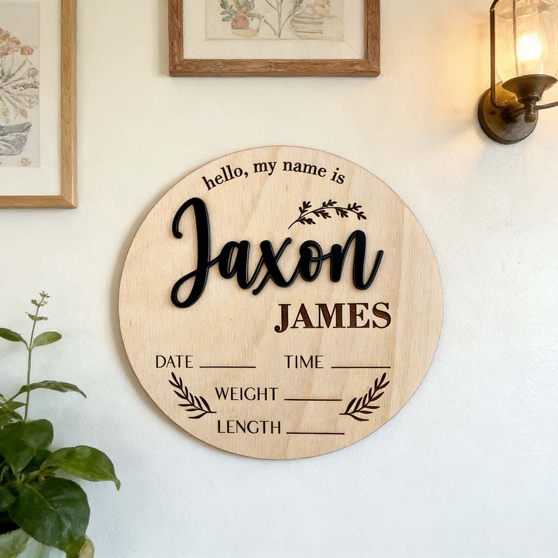 1Pc Custom Baby Announcement S - Woodworking Jobs ulasan dan harga
