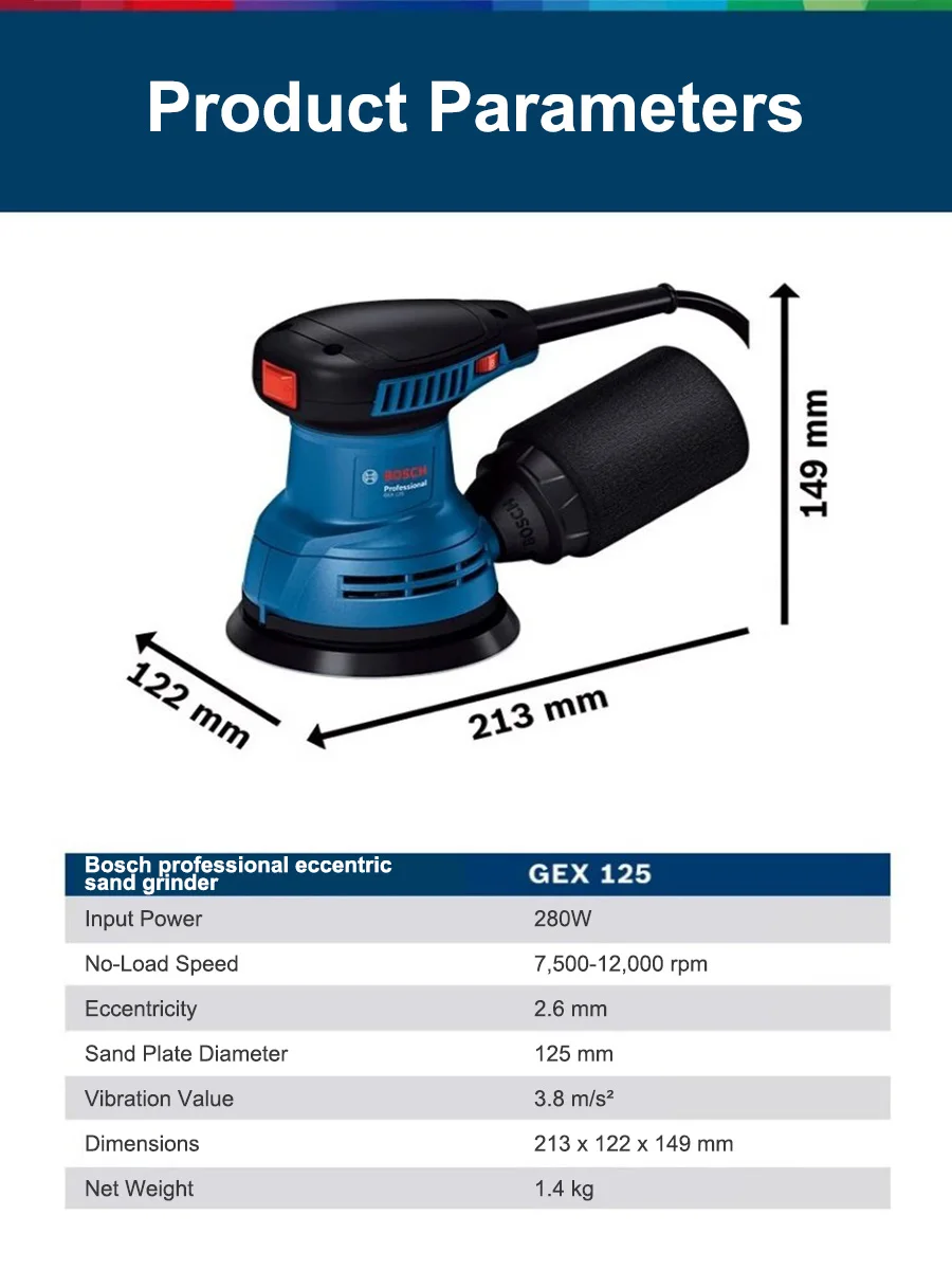Bosch GEX125 280W Multifunctio - Woodworking Machines ulasan dan harga