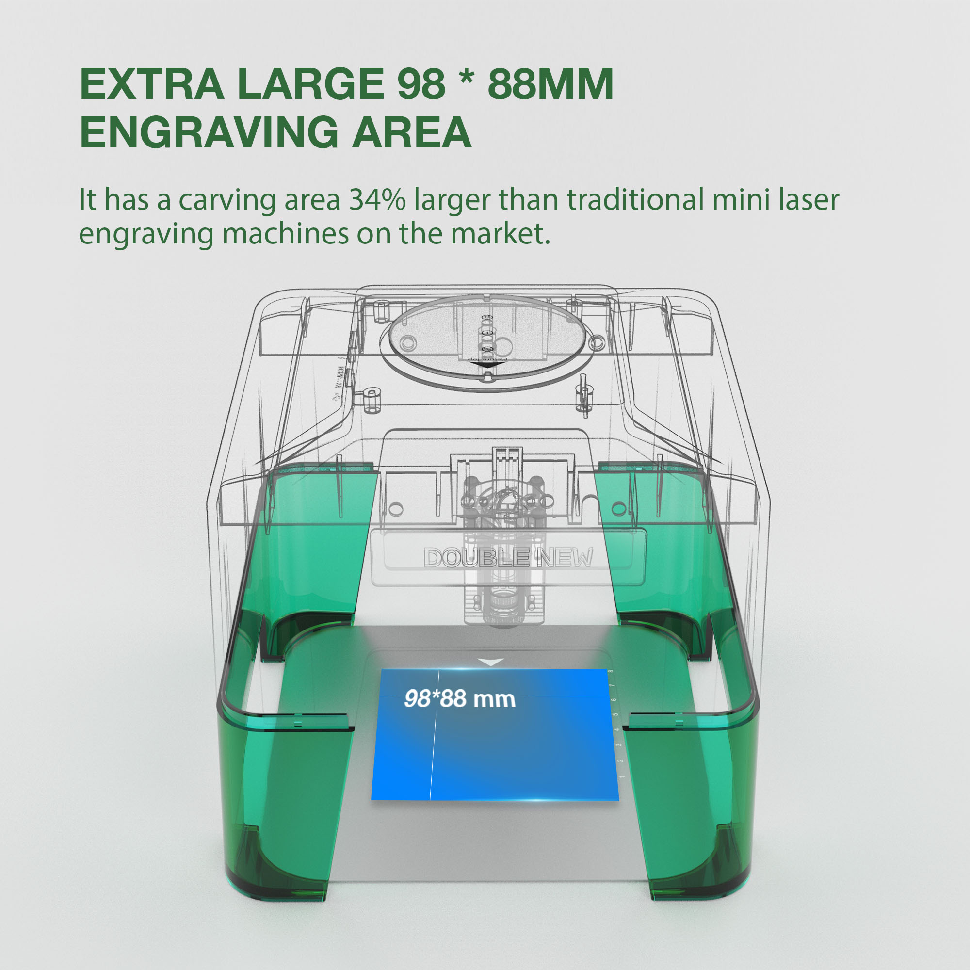 3W Mini Laser Engraver Portabl - Woodworking Logo ulasan dan harga