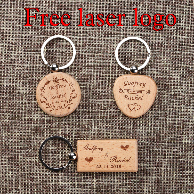 Custom Wooden Keychain Laser E - Woodworking Logo ulasan dan harga