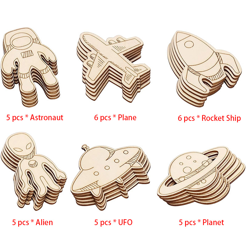 32 Pieces Outer Space Unfinish - Woodworking Diy Projects ulasan dan harga