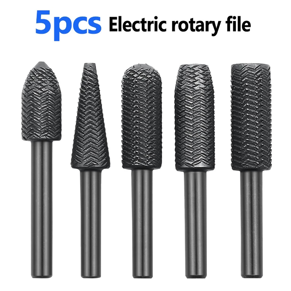 5Pcs Double Cut Rotary Rasp Fi - Woodworking Files And Rasps ulasan dan harga