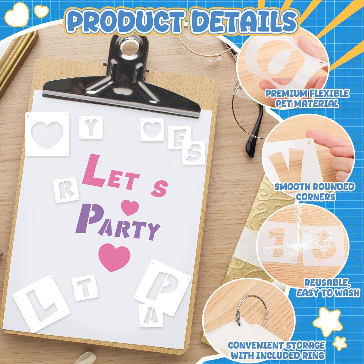 80Pcs Reusable Alphabet Number - Woodworking Diy Projects ulasan dan harga