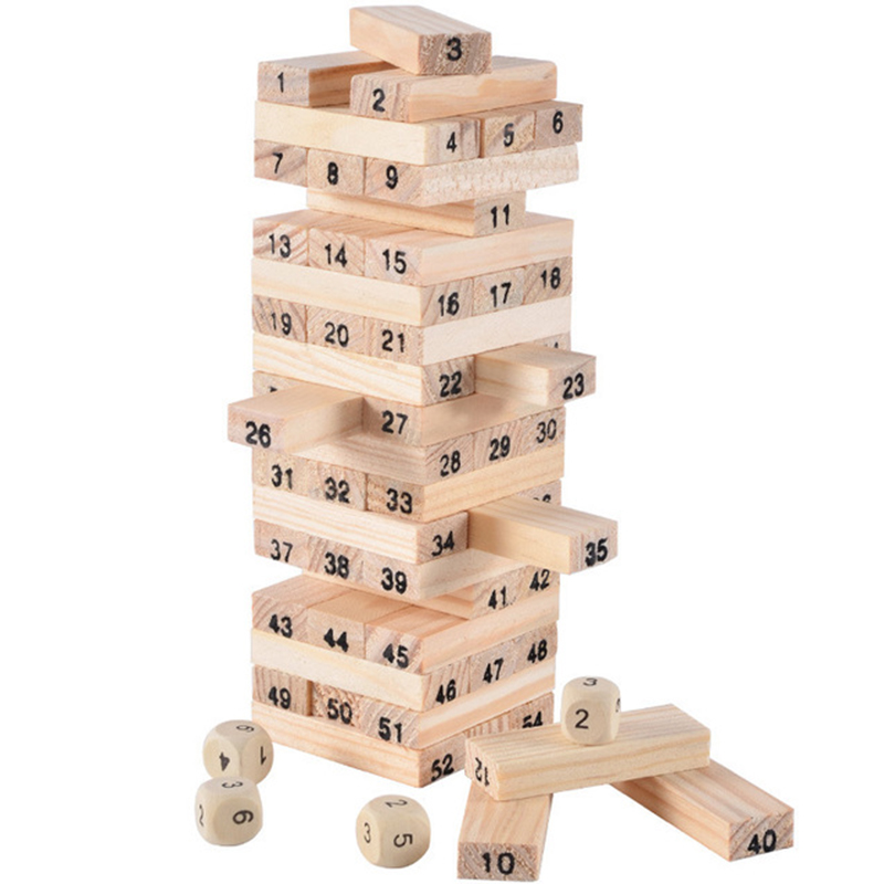 54Pcs Building Blocks Toy Funn - Woodworking Domino ulasan dan harga
