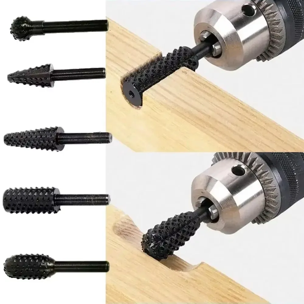 5pcs Rasp File Drill Bits Rasp - Woodworking Files And Rasps ulasan dan harga