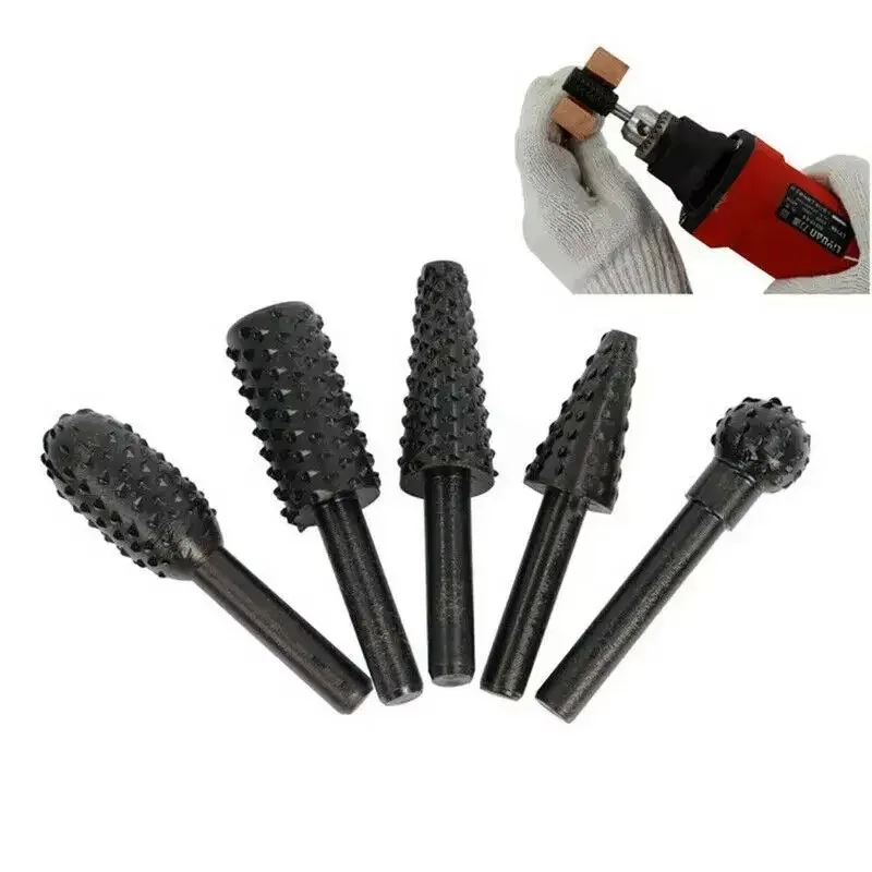 5pcs Rasp File Drill Bits Rasp - Woodworking Files And Rasps ulasan dan harga