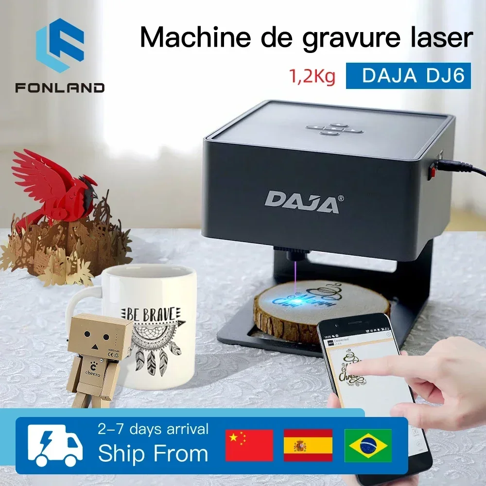 FONLAND DJ6 Laser Engraver CNC - Woodworking Logo ulasan dan harga