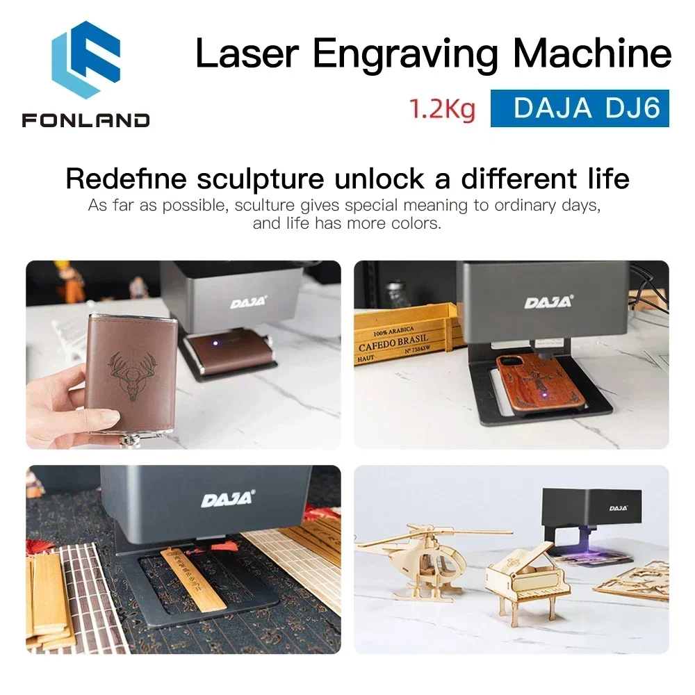 FONLAND DJ6 Laser Engraver CNC - Woodworking Logo ulasan dan harga